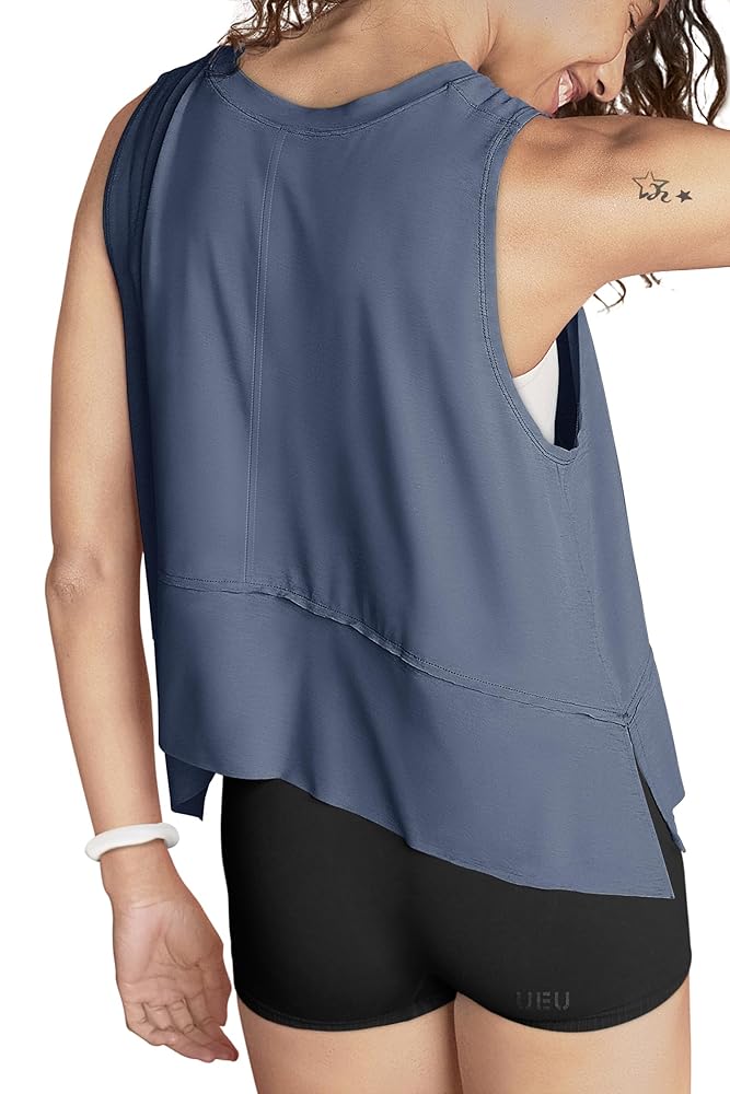 UEU Crop Tank Tops for Women, Yoga Workout Athletic Summer